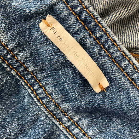 Pilcro and the Letterpress Anthropologie Cropped High rise Denim Jeans 32 - Picture 6 of 7
